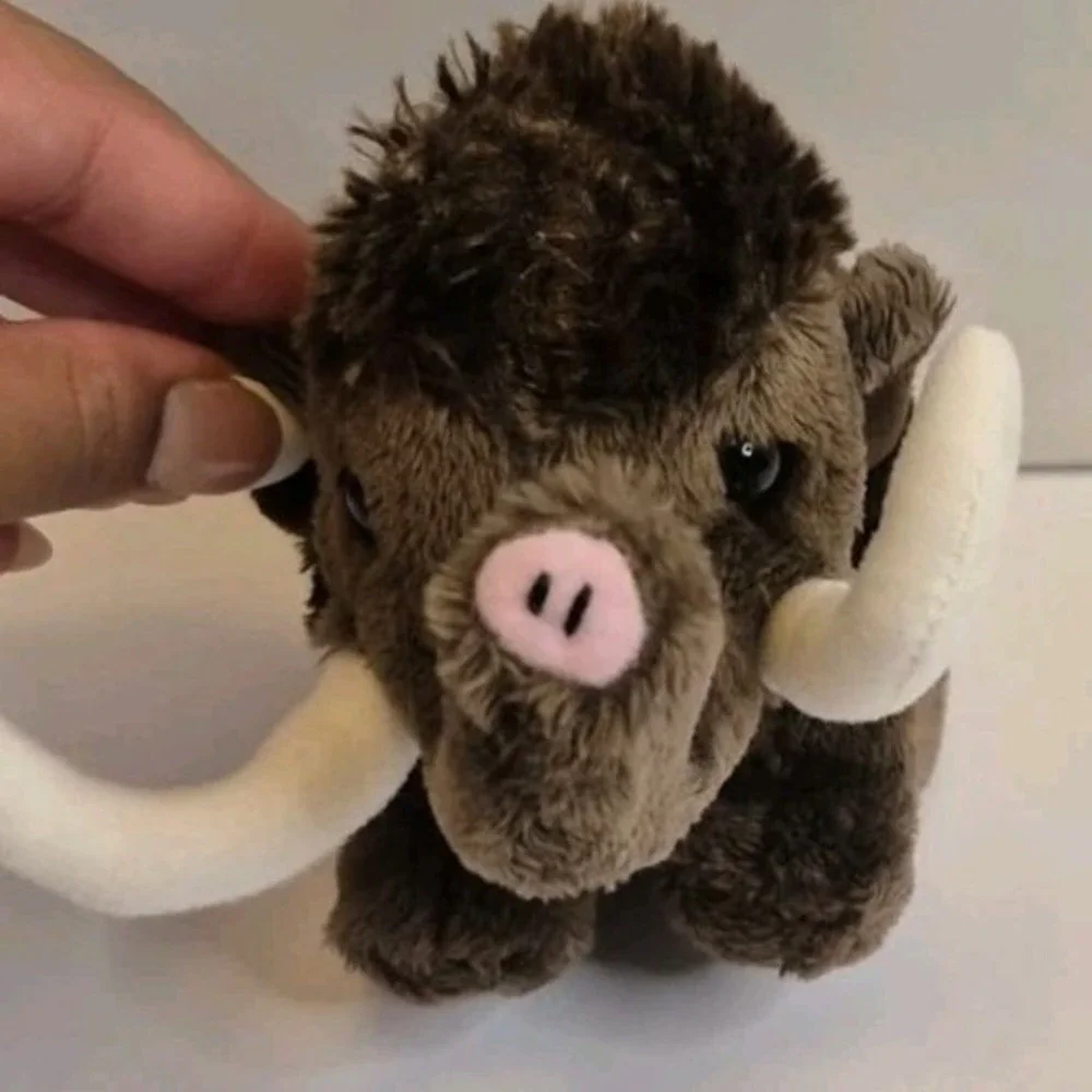 Wild Republic Brown Baby Wooly Mammoth Realistic Plush Stuffed Animal Toy 5 1/2
